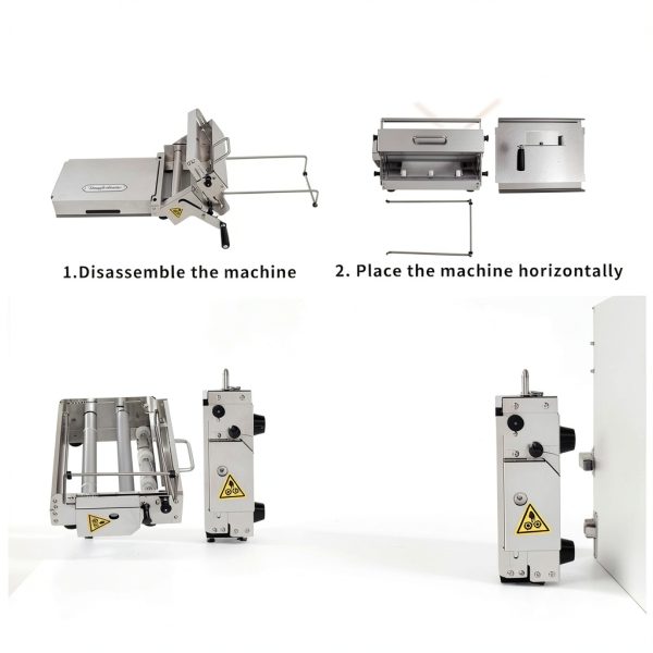 Professional 12in Folding Dough Sheeter Sencroyal Steel Semi Automatic-2