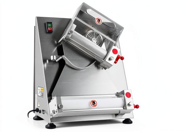 Commercial Pizza Dough Roller Sheeter, Max 12", CHEINAUTO Automatic 370W Electric Pizza Dough Roller, Stainless Steel, Suitable for Noodle, Pizza Bread and Pasta Maker Equipment-6