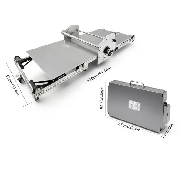 New Upgraded 22.4" Folding Dough Sheeter, Thickness Adjustable Electric Dough Roller, Machine Stainless Steel Sheeter, Baking Pastries and Bread, for Home and Commercial Bakeries-1