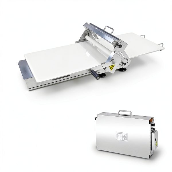 Manual Dough Sheeter 15.7",Roller Machine,Commercial Folding Dough Maker with Carry Handle, Adjustable Thickness for Pizza, Pasta, Pastry-1