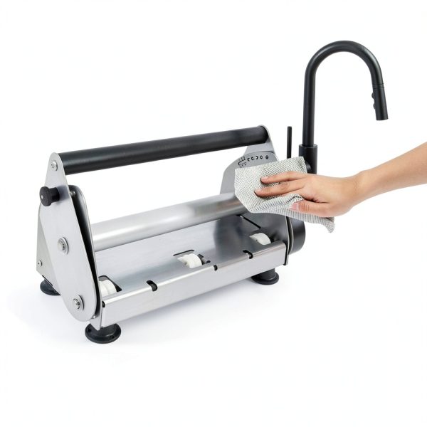 Dough Sheeter 12 inch, Folding Dough Rolling Machine with 2 Rolling Boards, Dough Roller Machine Stainless Steel Thickness Adjustable-4