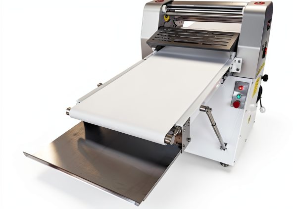 TECHTONGDA Dough Sheeter Fondant Roller 19.7" Silver Metal 220V-7