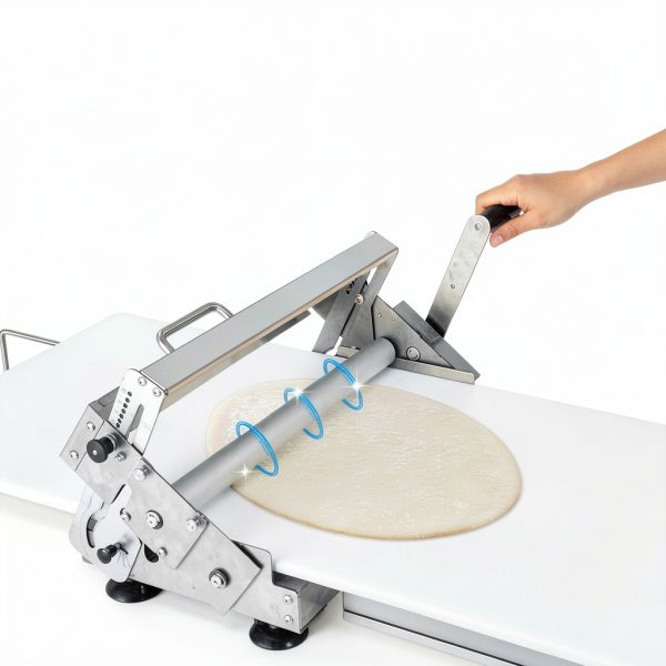Manual Dough Sheeter 15.7",Roller Machine,Commercial Folding Dough Maker with Carry Handle, Adjustable Thickness for Pizza, Pasta, Pastry-3