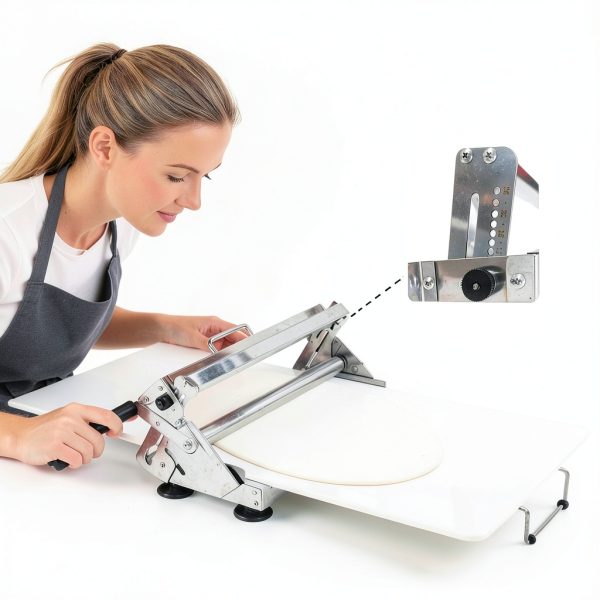 Folding Dough Sheeter (40.9''x15.5")，with Sheeter Board Manual Dough Roller Machine Stainless Steel Sheeter With 55 Adjustable Thicknesses, Commercial Grade Capacity (silvery)-5