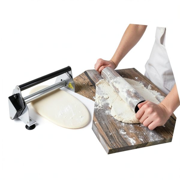 12" Dough Sheeter, Folding Dough Rolling Machine with 2 Rolling Boards, Compact Manual Dough Sheeter Machine-3