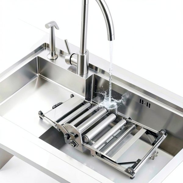 New Upgraded 22.4" Folding Dough Sheeter, Thickness Adjustable Electric Dough Roller, Machine Stainless Steel Sheeter, Baking Pastries and Bread, for Home and Commercial Bakeries-3