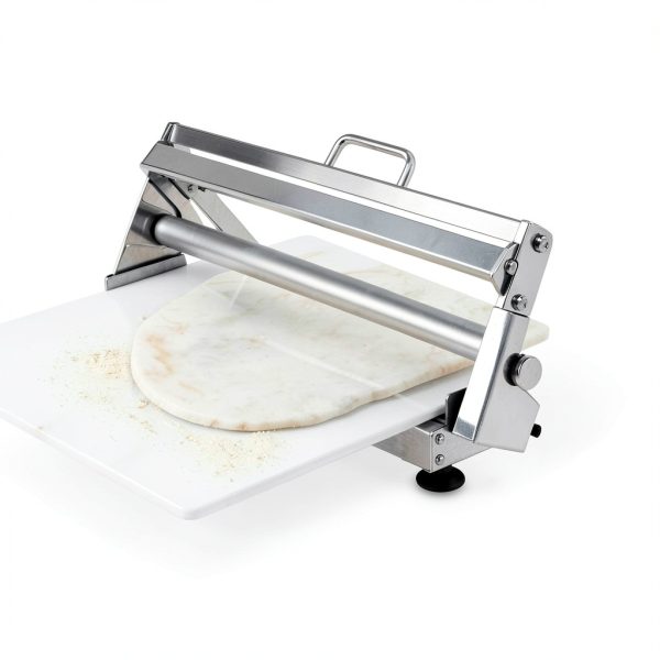 Folding Dough Sheeter 15.8" Stainless Steel Manual Roller for Pizza-2