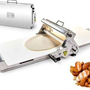 Manual Dough Sheeter 15.7",Roller Machine,Commercial Folding Dough Maker with Carry Handle, Adjustable Thickness for Pizza, Pasta, Pastry-0