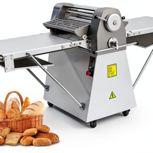 TECHTONGDA Dough Sheeter Fondant Roller 19.7" Silver Metal 220V-0